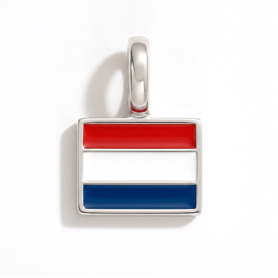 Charm - Flag Rectangular – Silver