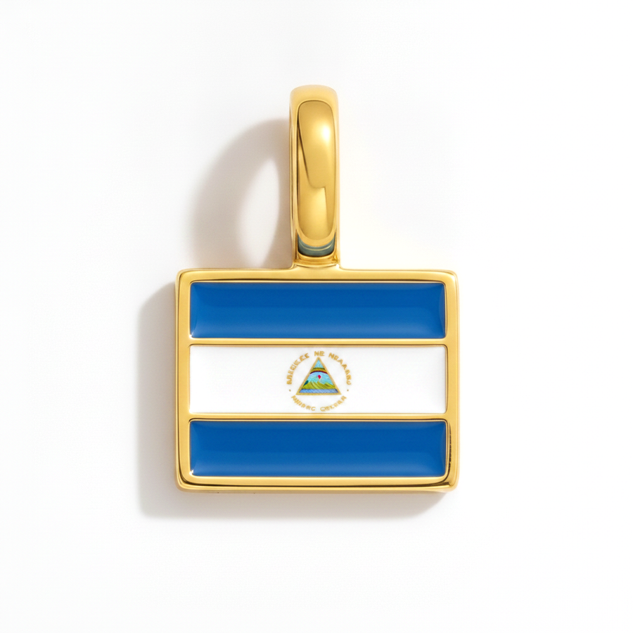 Charm - Flag Rectangular – Gold