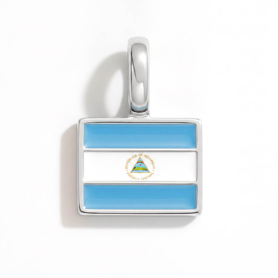 Charm - Flag Rectangular – Silver