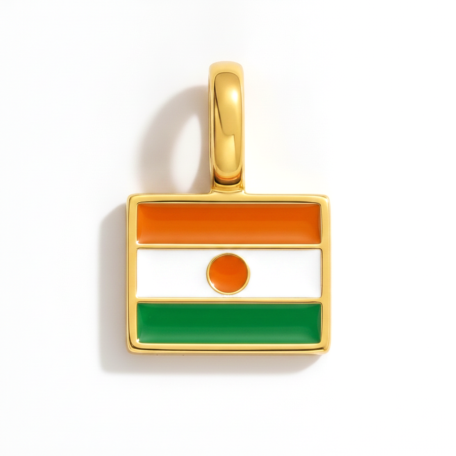 Charm - Flag Rectangular – Gold