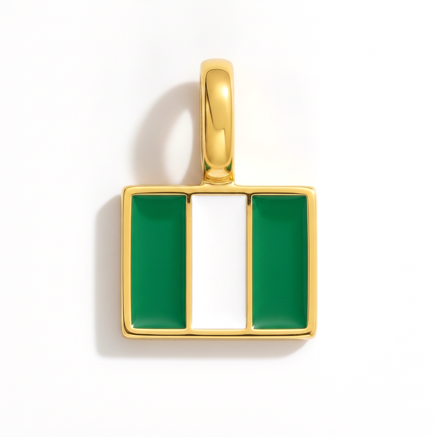 Charm - Flag Rectangular – Gold