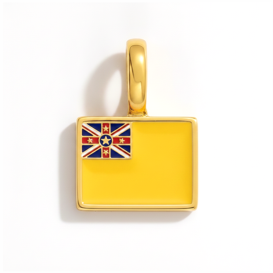 Charm - Flag Rectangular – Gold