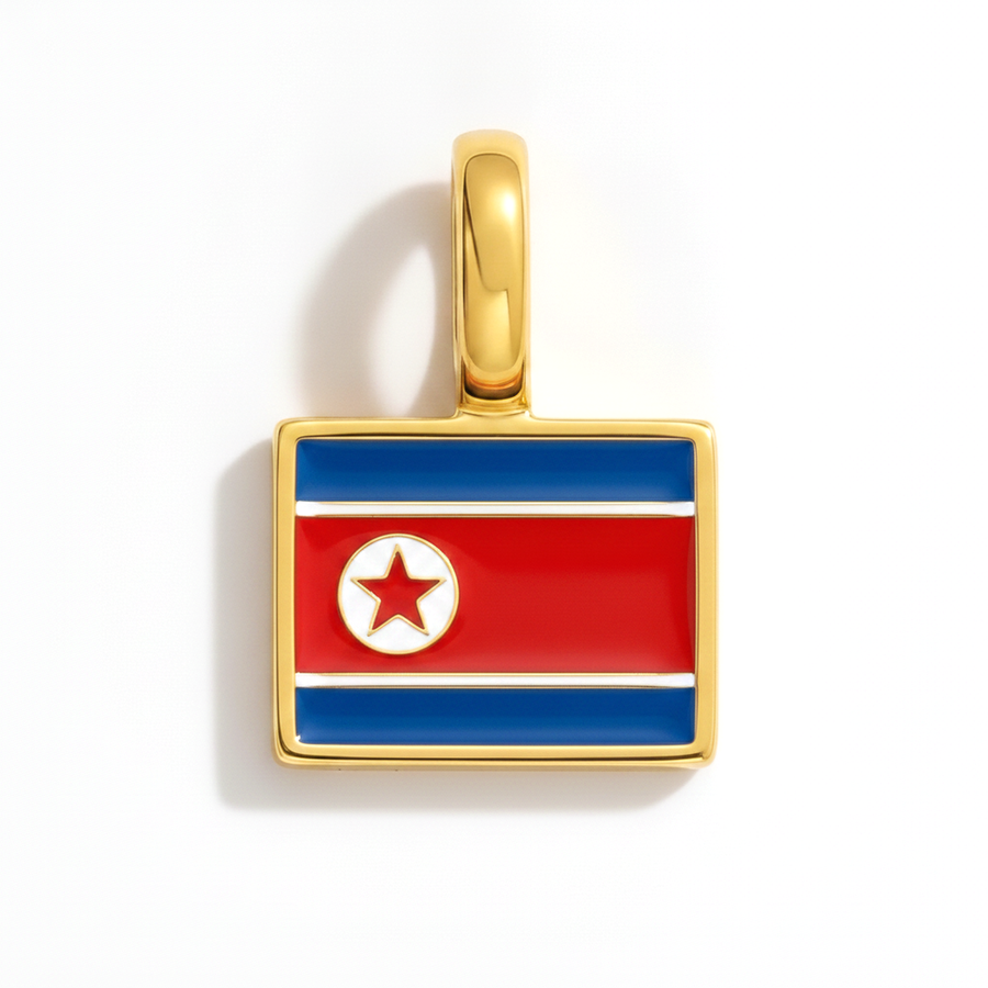 Charm - Flag Rectangular – Gold