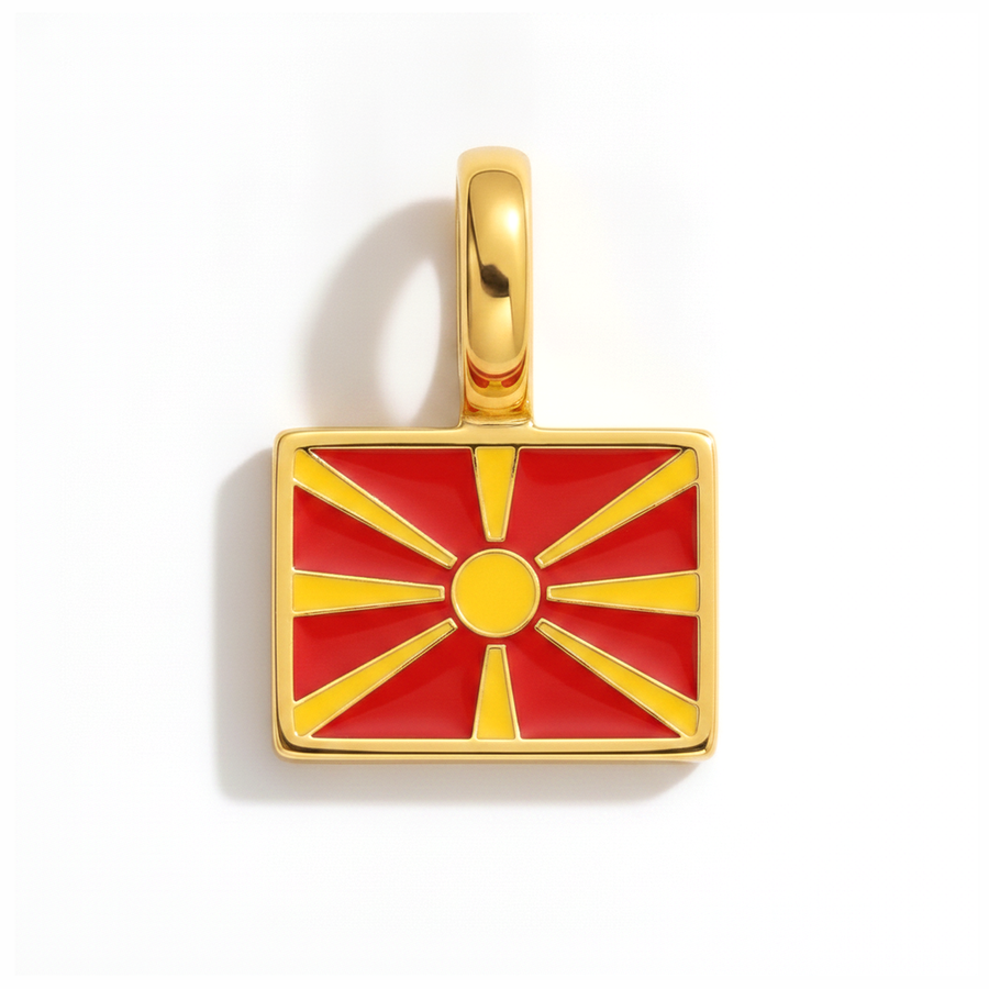 Charm - Flag Rectangular – Gold