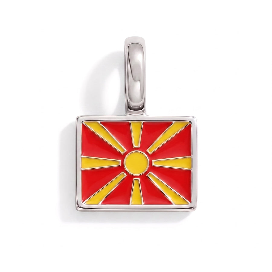 Charm - Flag Rectangular – Silver