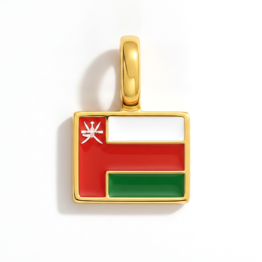 Charm - Flag Rectangular – Gold