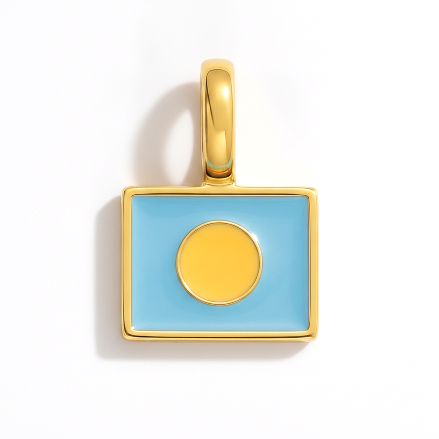 Charm - Flag Rectangular – Gold