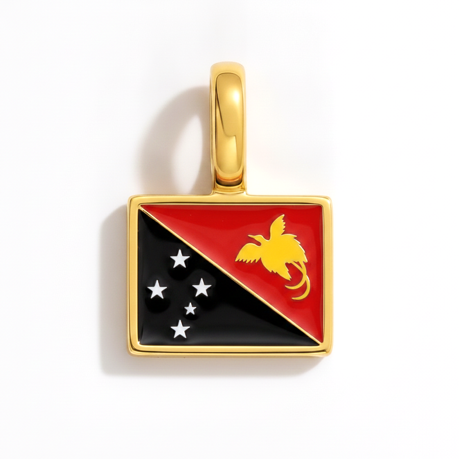 Charm - Flag Rectangular – Gold