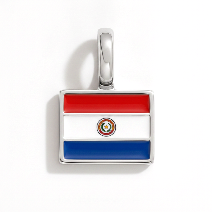 Charm - Flag Rectangular – Silver