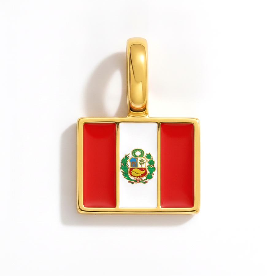 Charm - Flag Rectangular – Gold