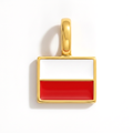Charm - Flag Rectangular – Gold