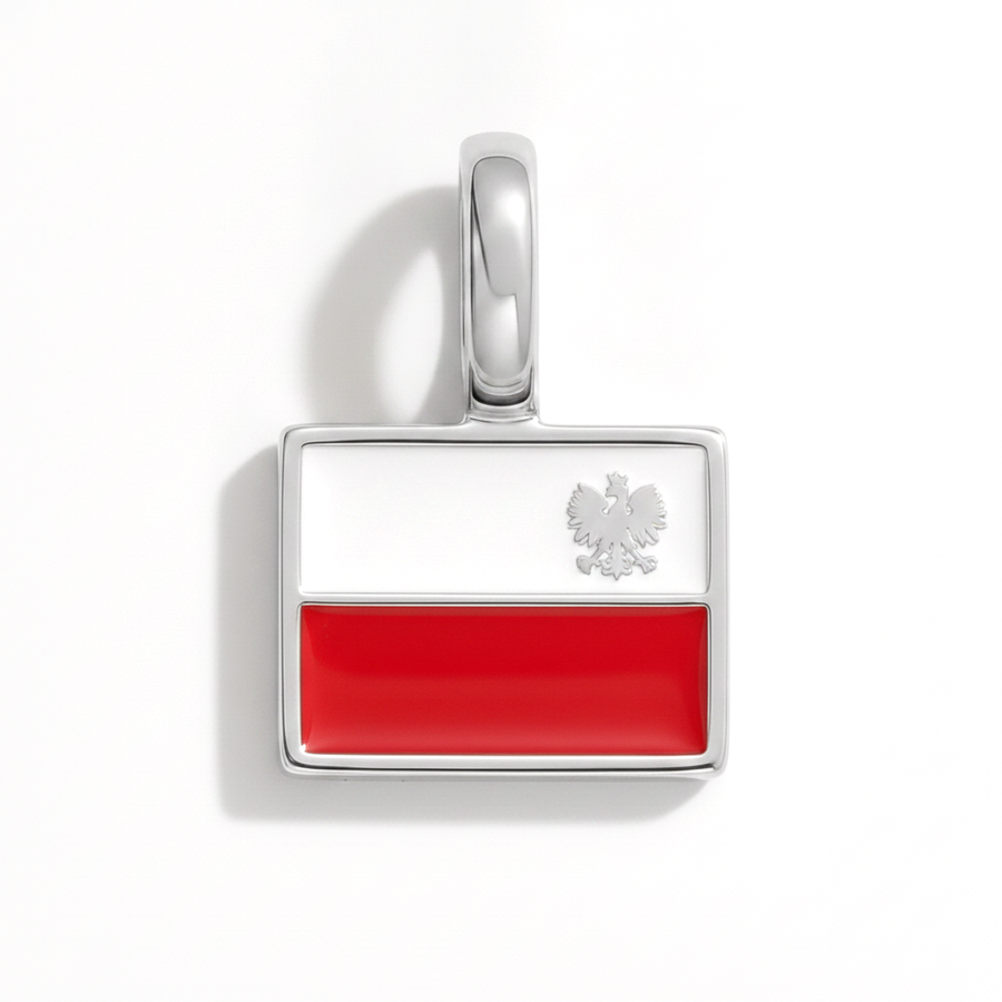 Charm - Flag Rectangular – Silver
