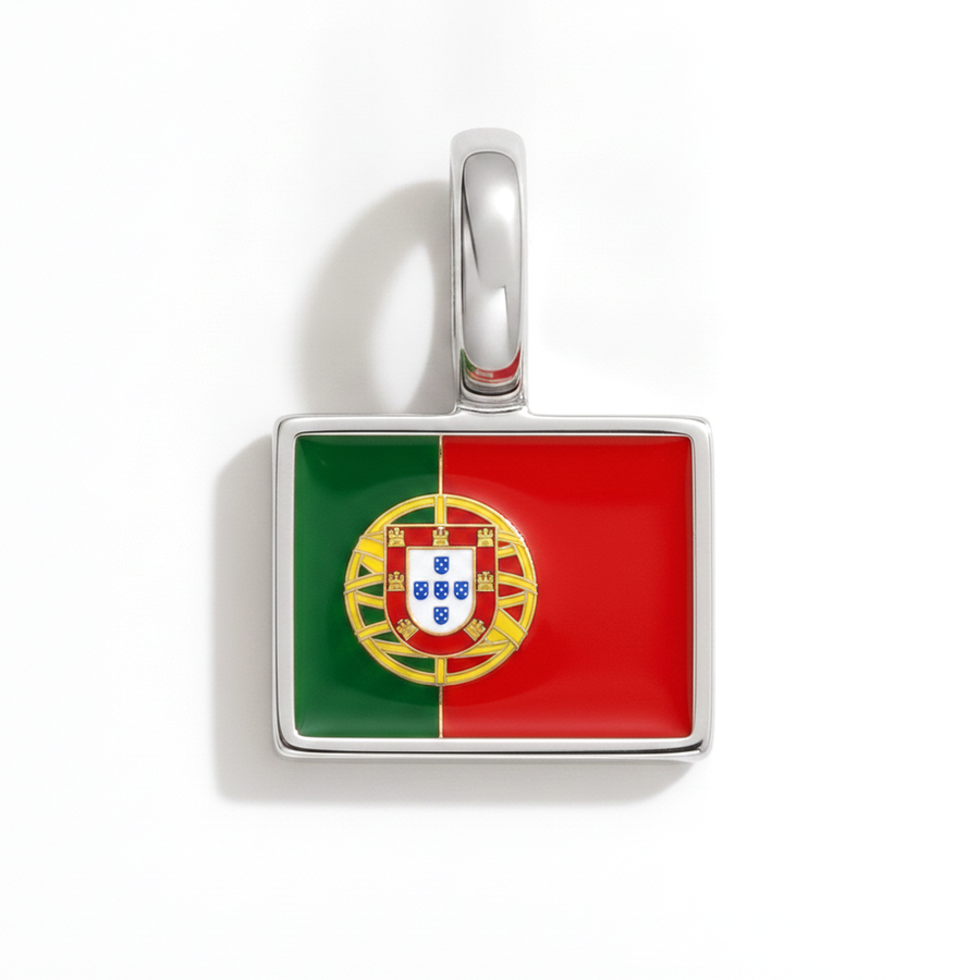 Charm - Flag Rectangular – Silver