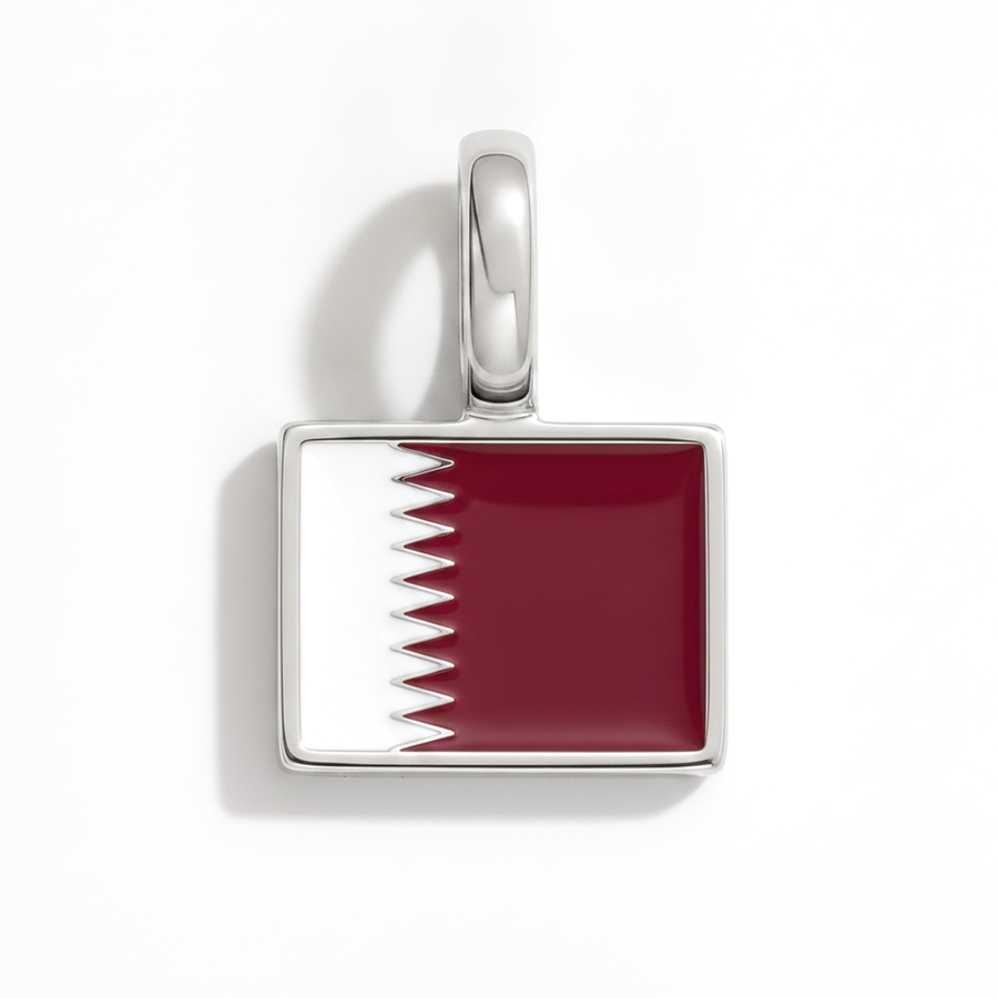 Charm - Flag Rectangular – Silver