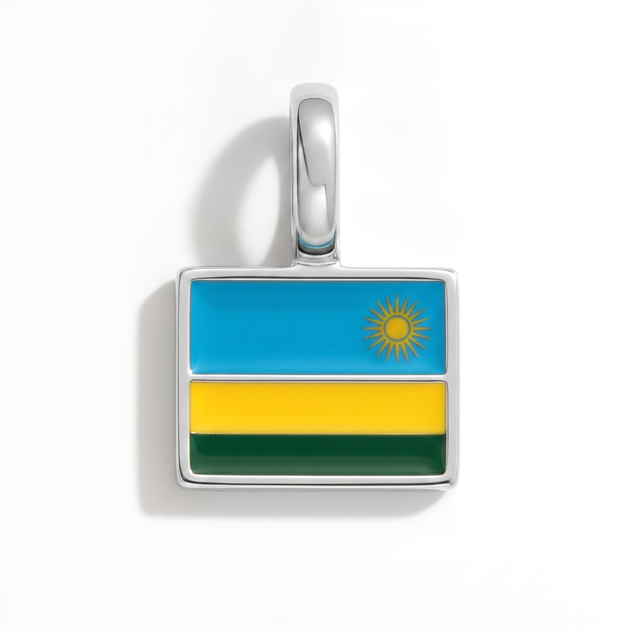 Charm - Flag Rectangular – Silver