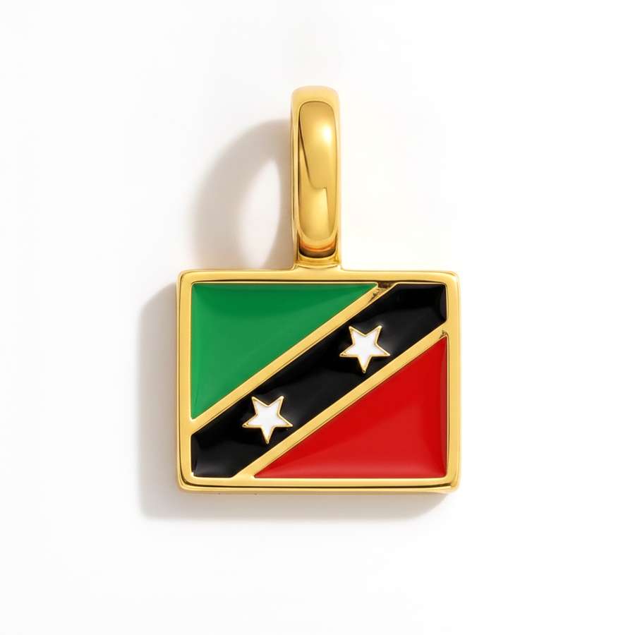 Charm - Flag Rectangular – Gold