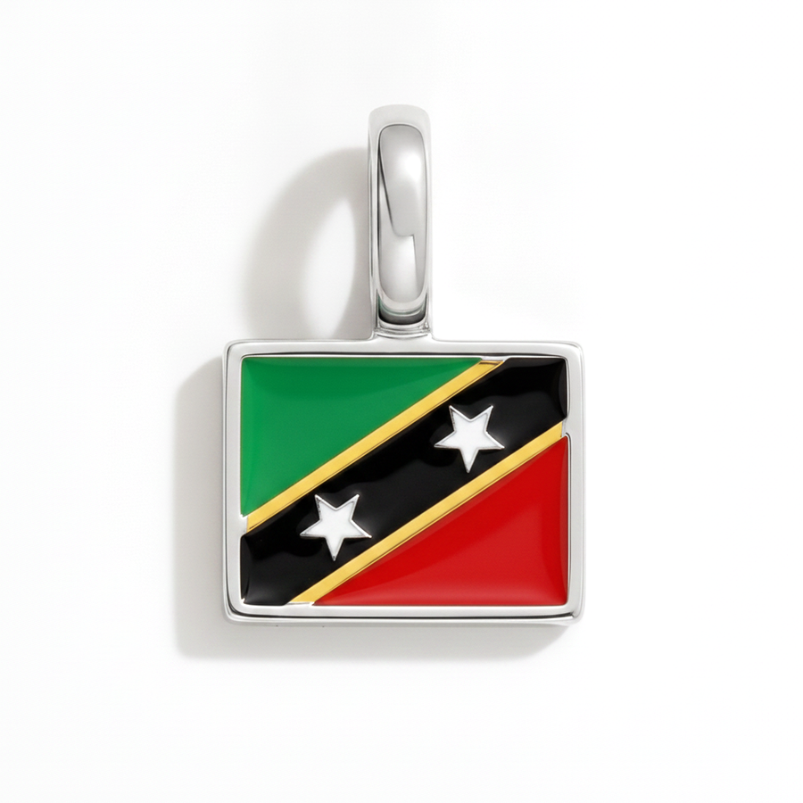 Charm - Flag Rectangular – Silver