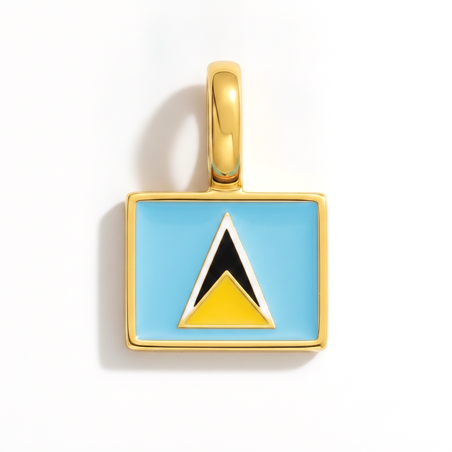 Charm - Flag Rectangular – Gold