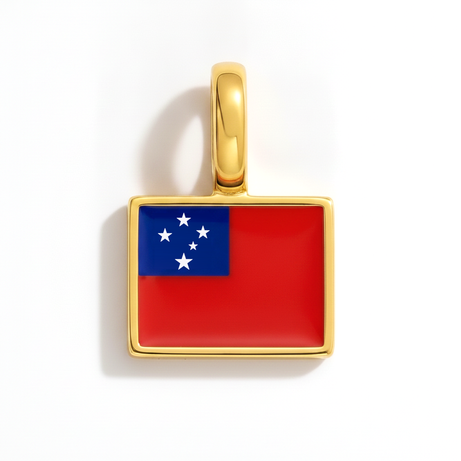 Charm - Flag Rectangular – Gold