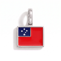 Charm - Flag Rectangular – Silver