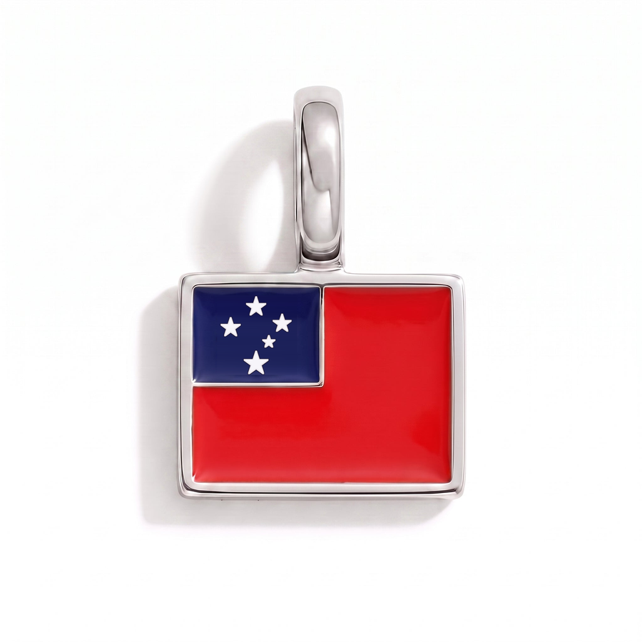 Charm - Flag Rectangular – Silver