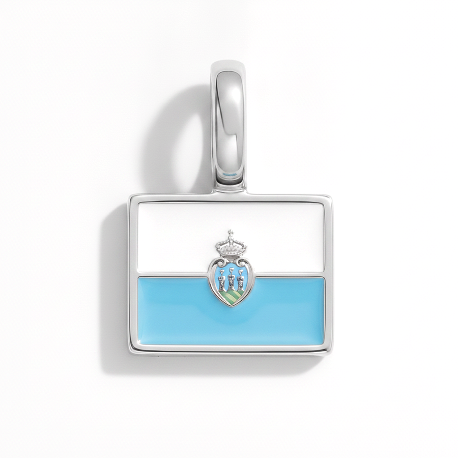 Charm - Flag Rectangular – Silver