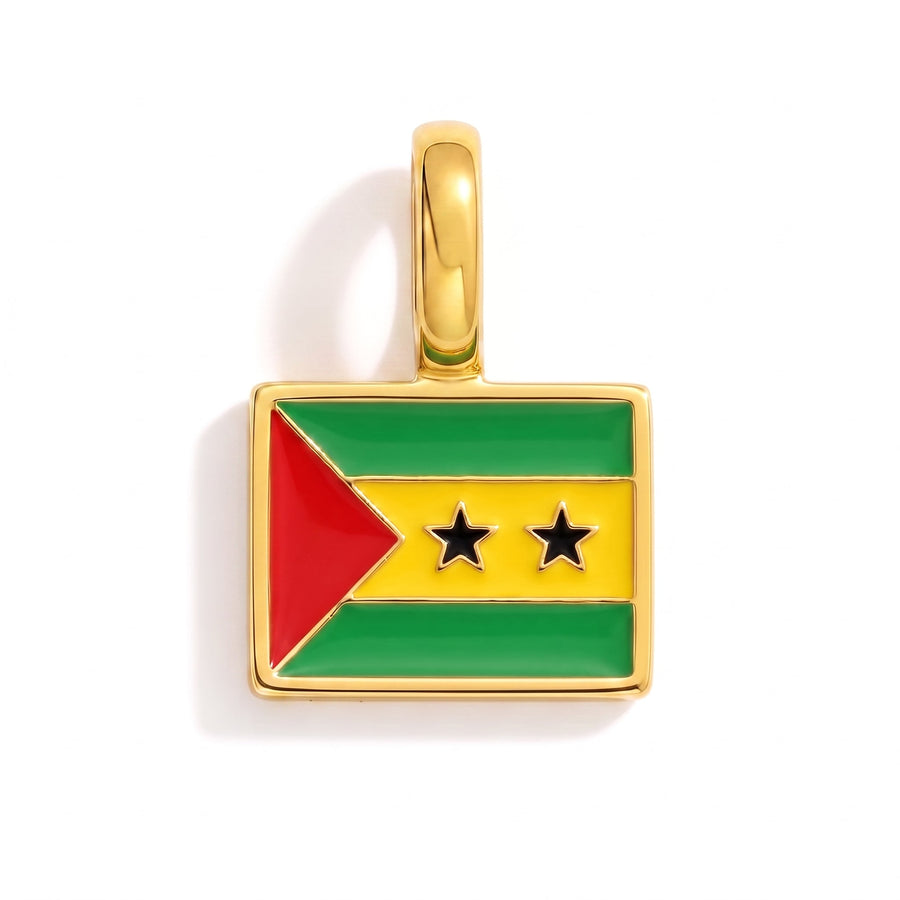 Charm - Flag Rectangular – Gold