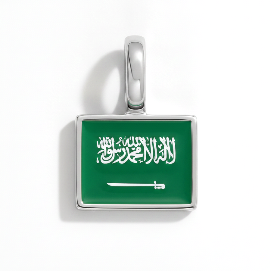 Charm - Flag Rectangular – Silver