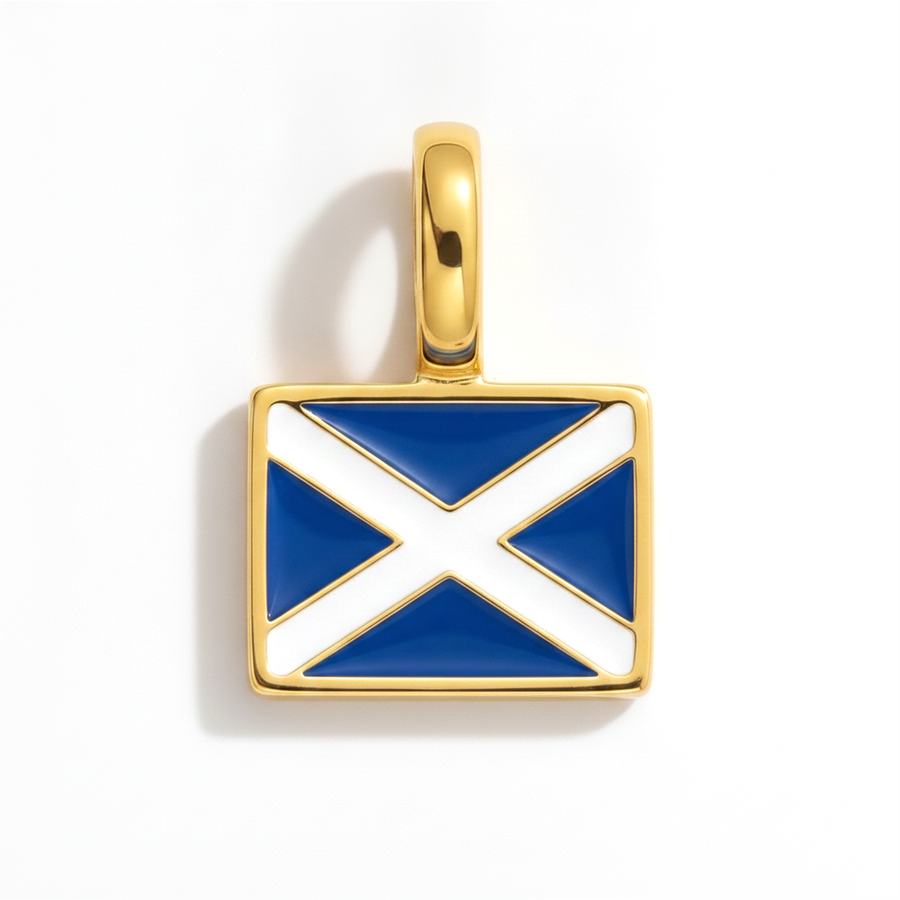 Charm - Flag Rectangular – Gold