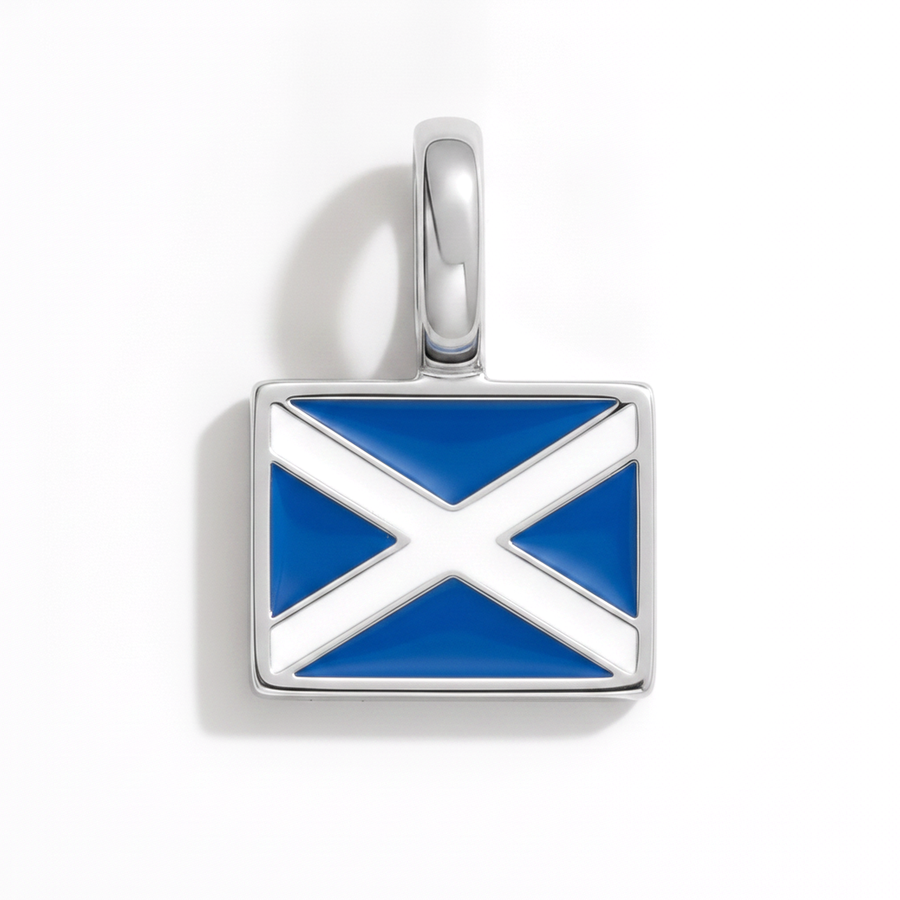 Charm - Flag Rectangular – Silver