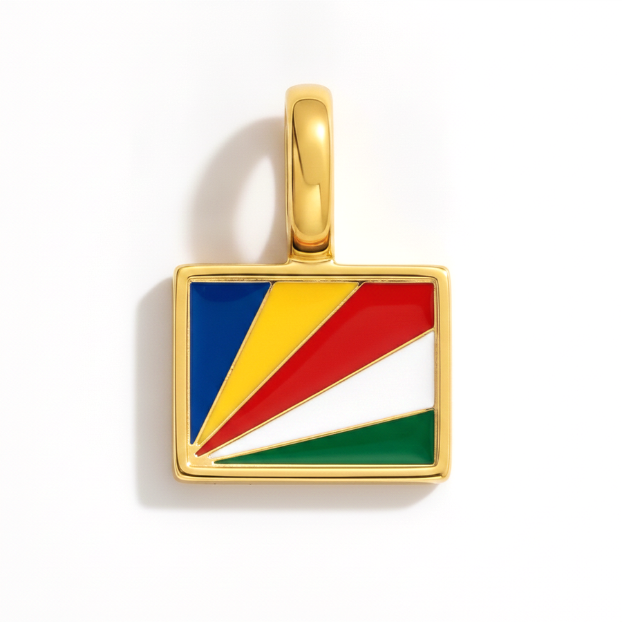 Charm - Flag Rectangular – Gold