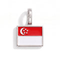 Charm - Flag Rectangular – Silver