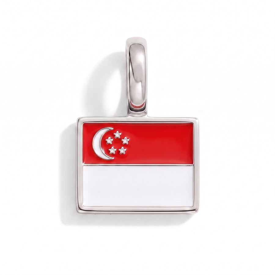 Charm - Flag Rectangular – Silver