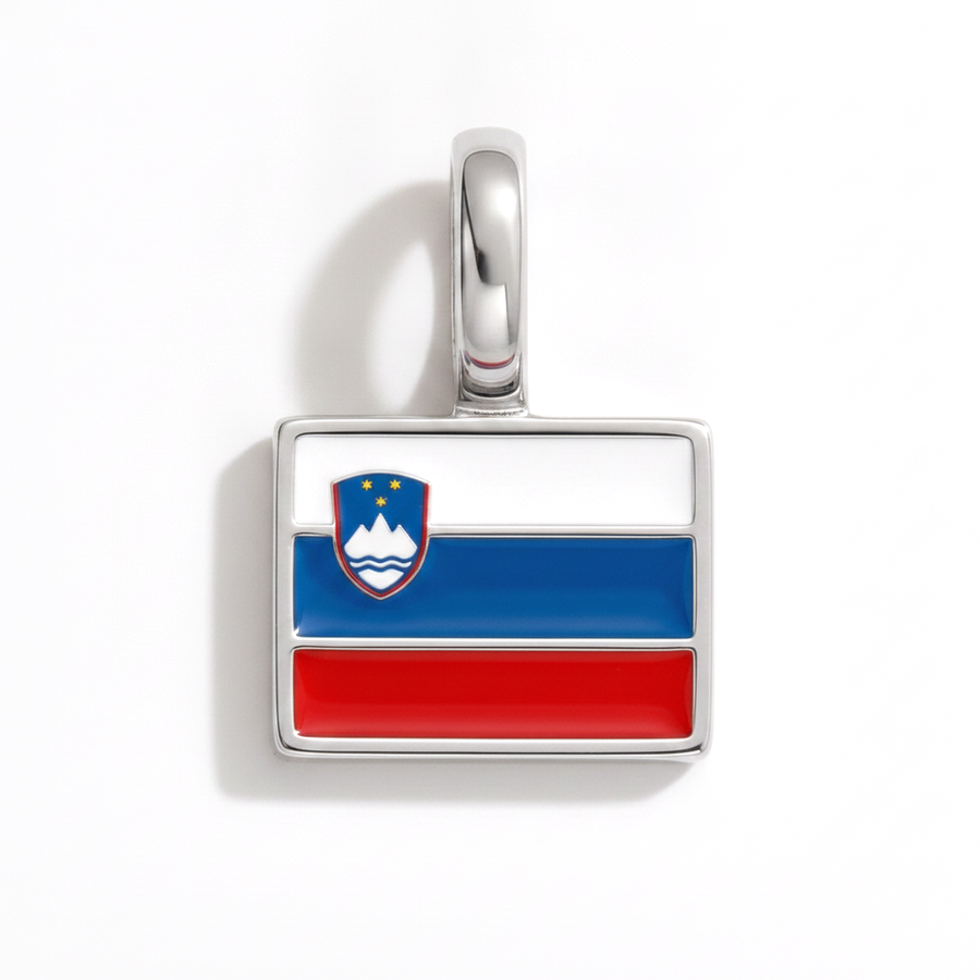 Charm - Flag Rectangular – Silver