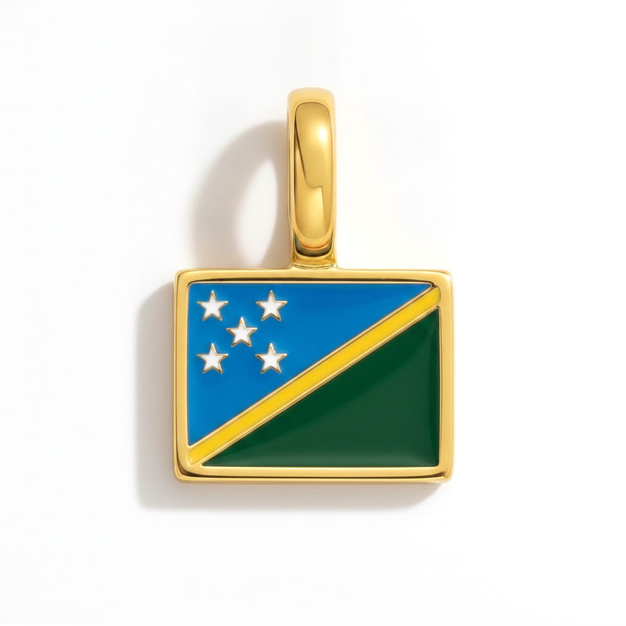 Charm - Flag Rectangular – Gold