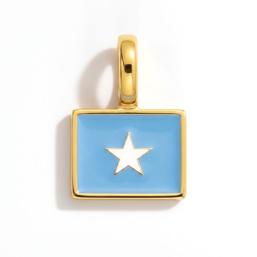Charm - Flag Rectangular – Gold