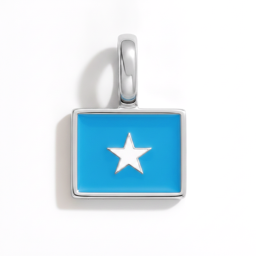 Charm - Flag Rectangular – Silver