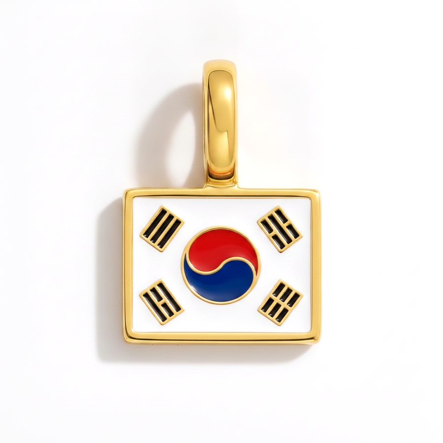 Charm - Flag Rectangular – Gold