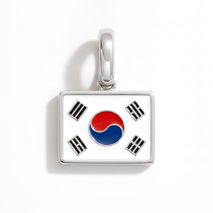 Charm - Flag Rectangular – Silver