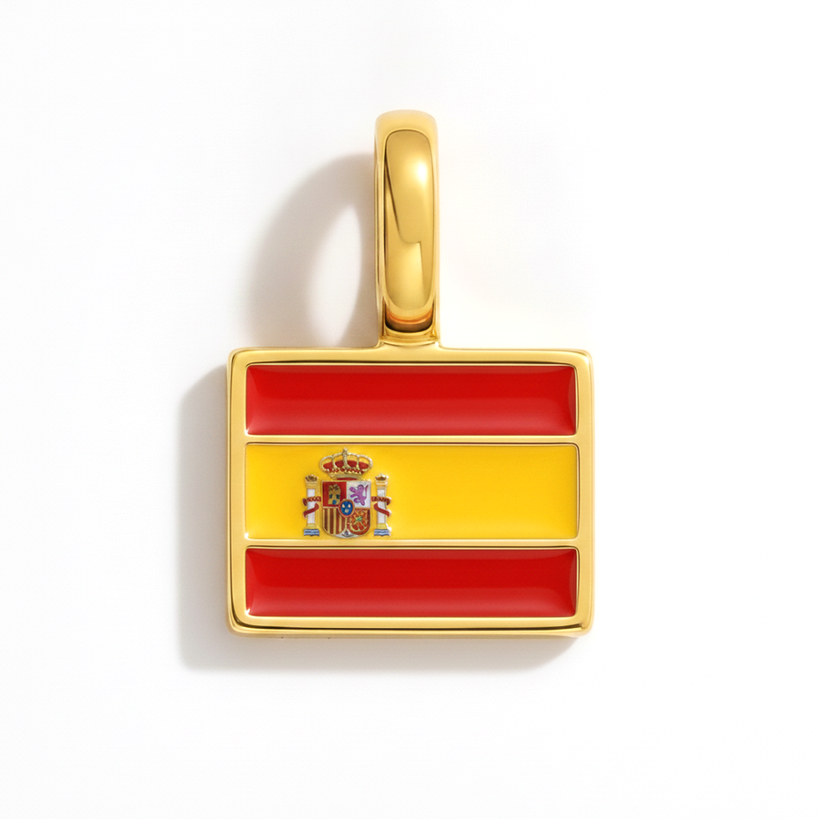 Charm - Flag Rectangular – Gold