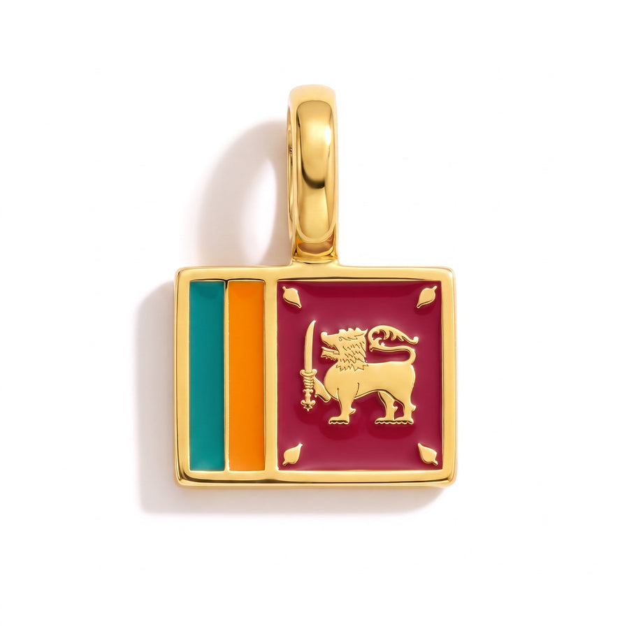 Charm - Flag Rectangular – Gold