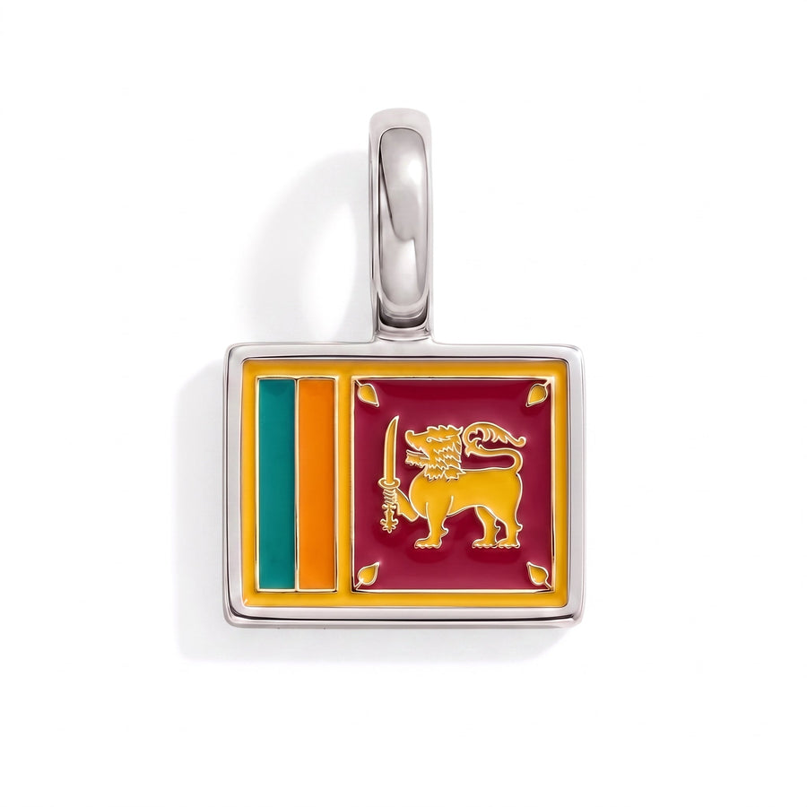 Charm - Flag Rectangular – Silver