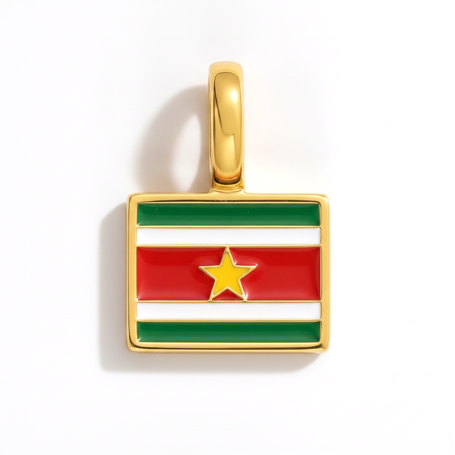 Charm - Flag Rectangular – Gold