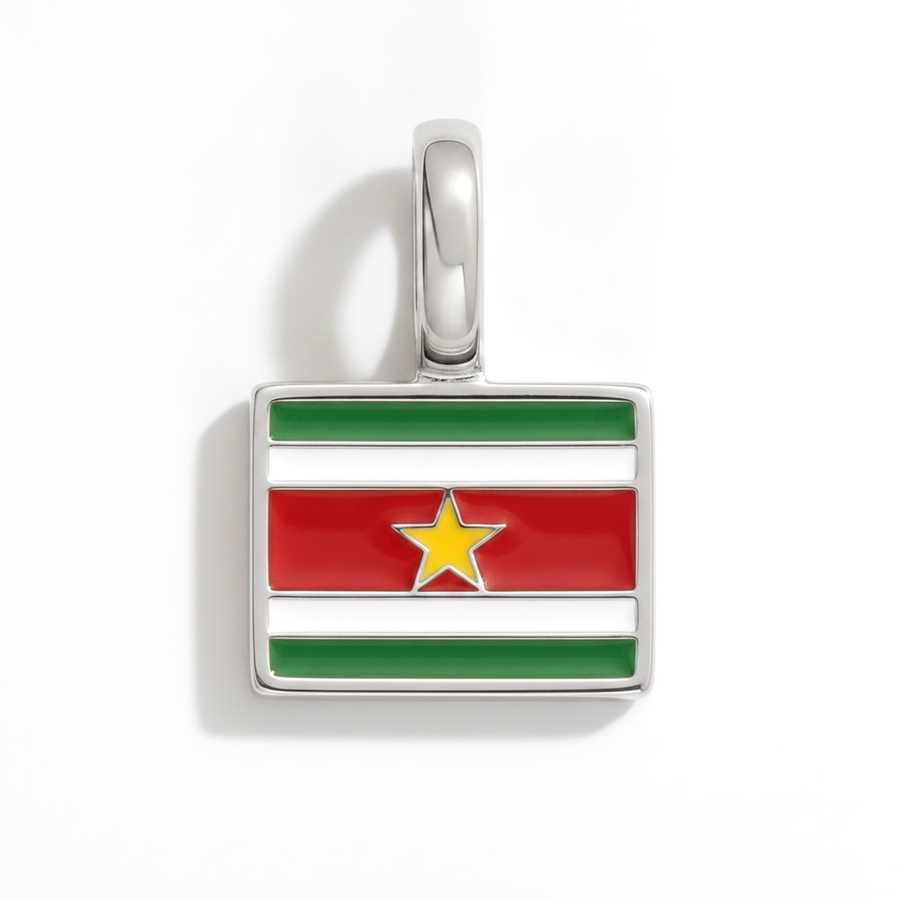 Charm - Flag Rectangular – Silver