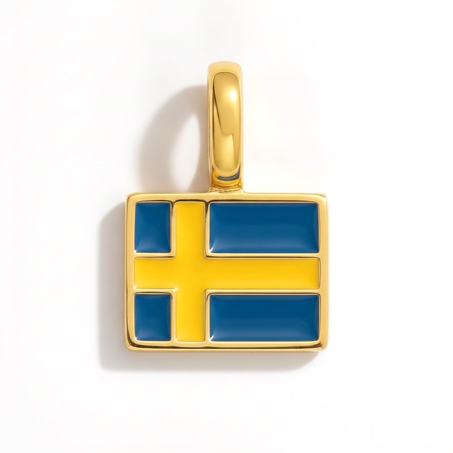 Charm - Flag Rectangular – Gold