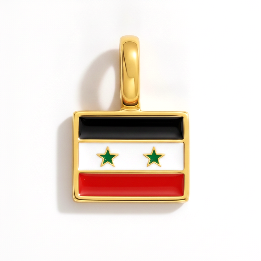 Charm - Flag Rectangular – Gold