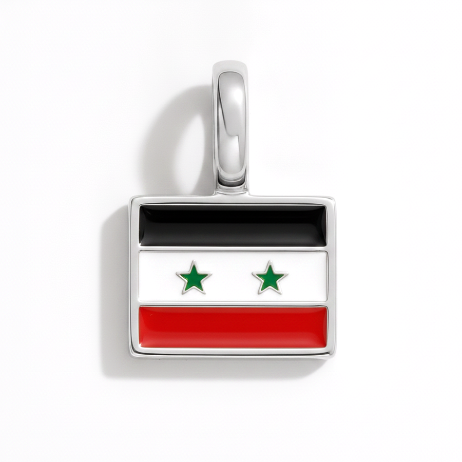 Charm - Flag Rectangular – Silver