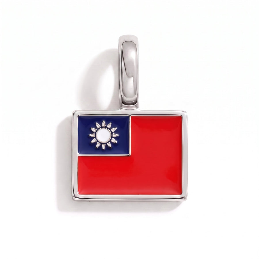 Charm - Flag Rectangular – Silver