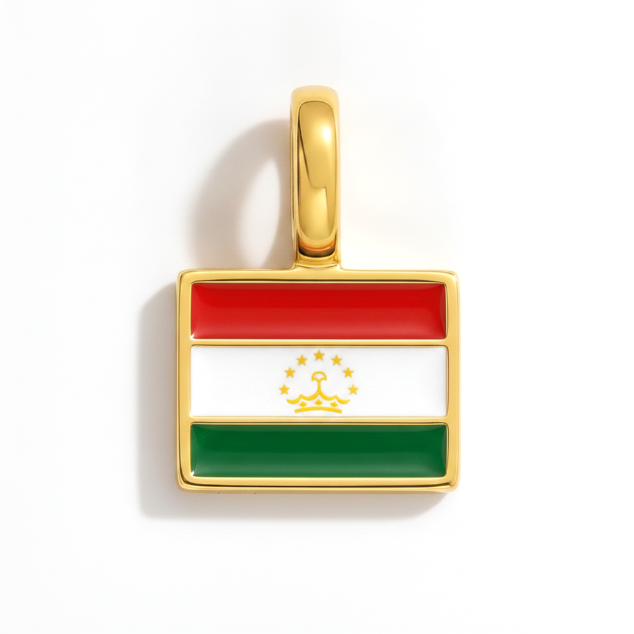 Charm - Flag Rectangular – Gold