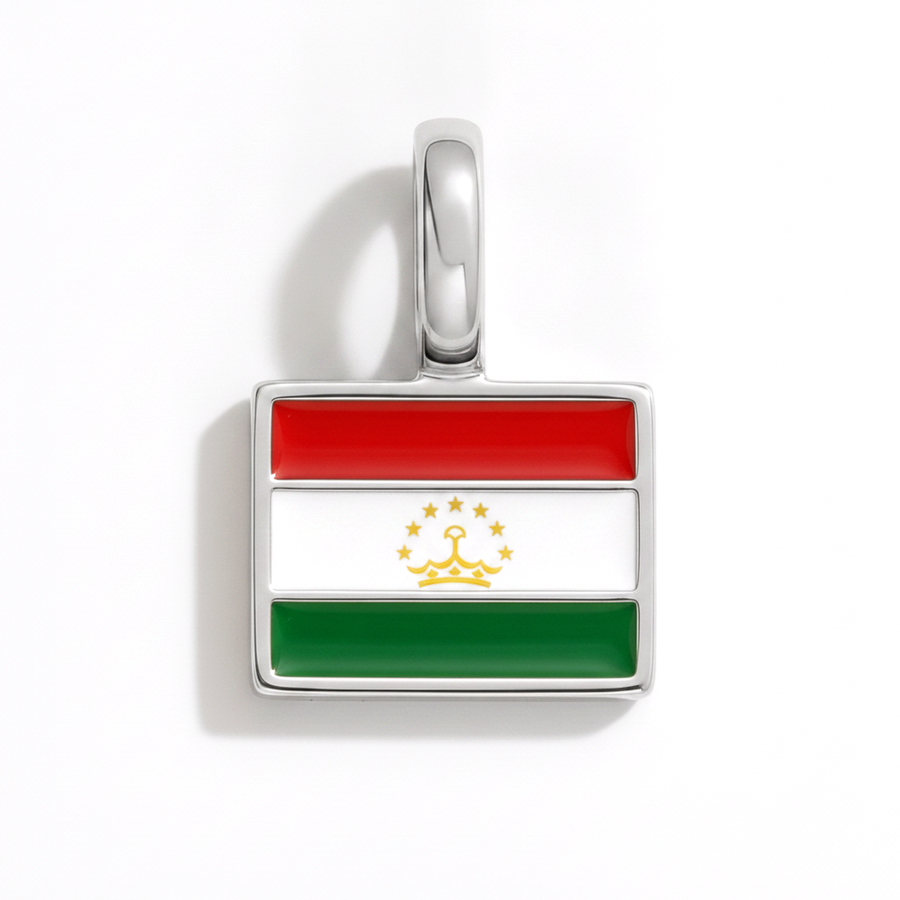 Charm - Flag Rectangular – Silver